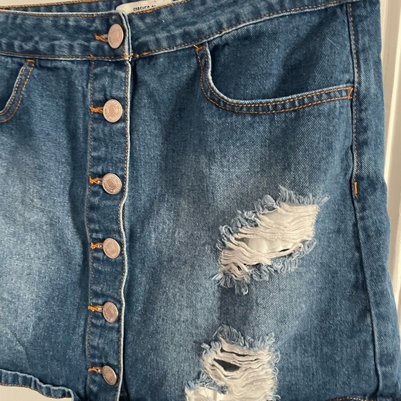 Forever 21 Mini Jean Skirt - Picture 2 of 3